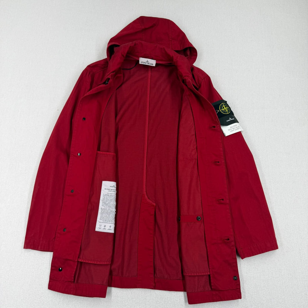 Stone Island Stone Island Hooded trench coat in Bio Raso with Bio-Alloy™ Light Cover-TC — detail