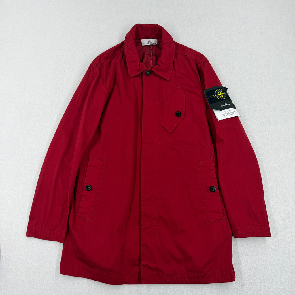 Stone Island Bio Raso with Bio-Alloy Light Cover-TC Hooded Trench Coat — detail