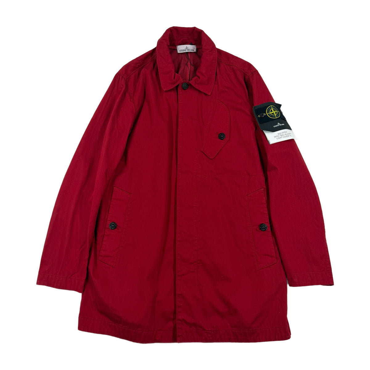 Stone Island Stone Island Hooded trench coat in Bio Raso with Bio-Alloy™ Light Cover-TC — front