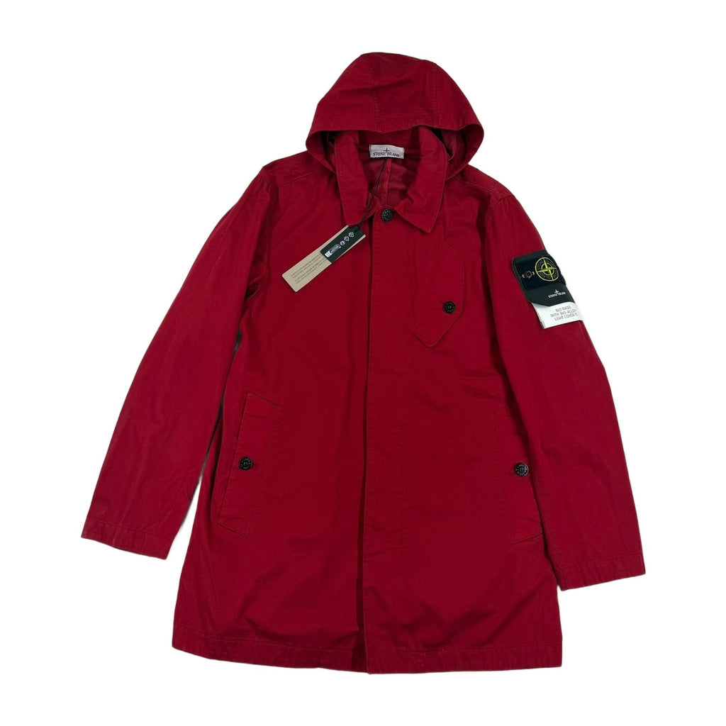 Stone Island Bio Raso with Bio-Alloy Light Cover-TC Hooded Trench Coat — front