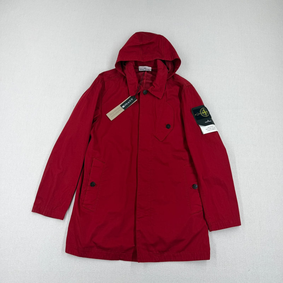 Stone Island Bio Raso with Bio-Alloy Light Cover-TC Hooded Trench Coat — front