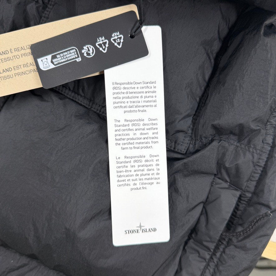 Stone Island AW24 Garment Dyed Crinkle Reps R-NY Down Vest — detail