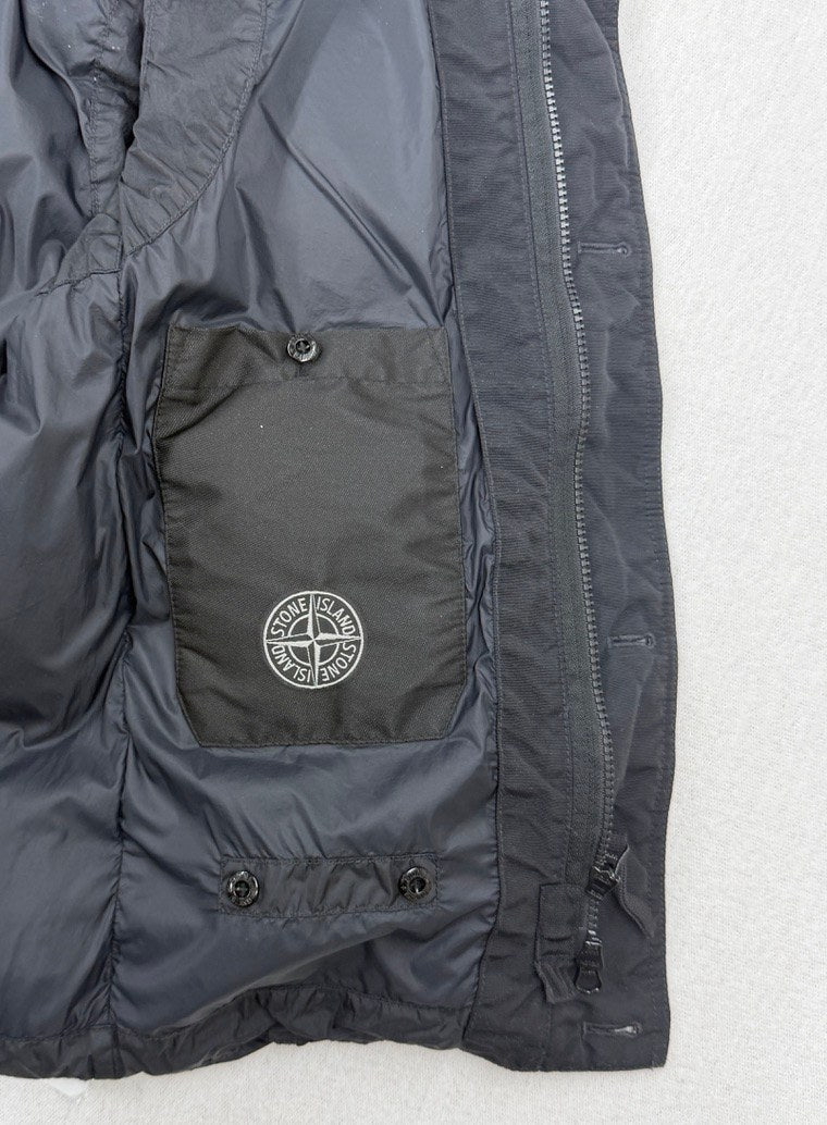 Stone Island AW24 Garment Dyed Crinkle Reps R-NY Down Vest — detail