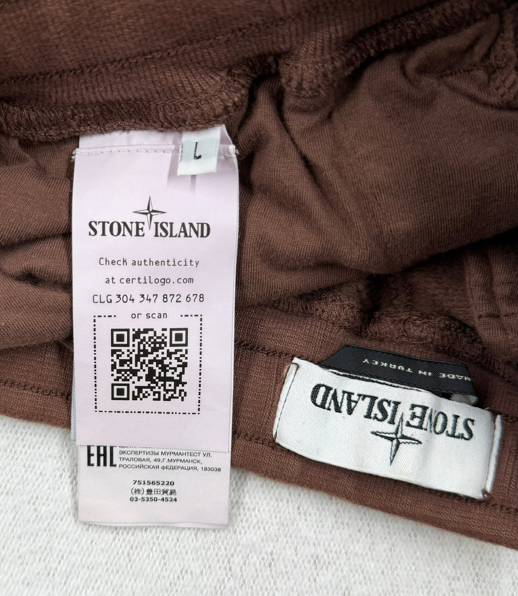 Stone Island AW21 Cotton Fleece Cargo Sweatpants — detail