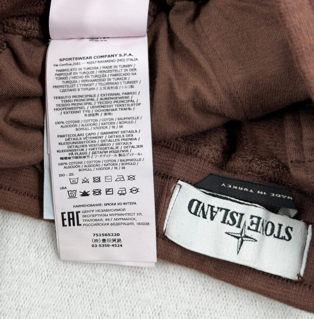 Stone Island AW21 Cotton Fleece Cargo Sweatpants — detail