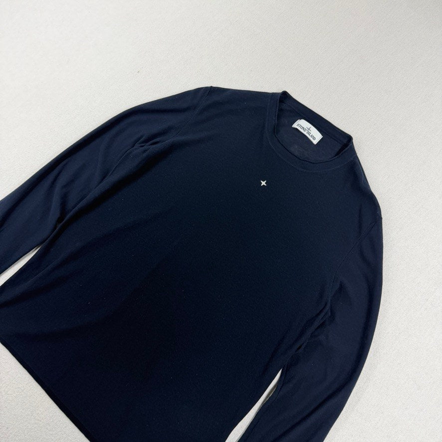 Stone Island SS20 Stellina Cotton Knit Longsleeve — detail