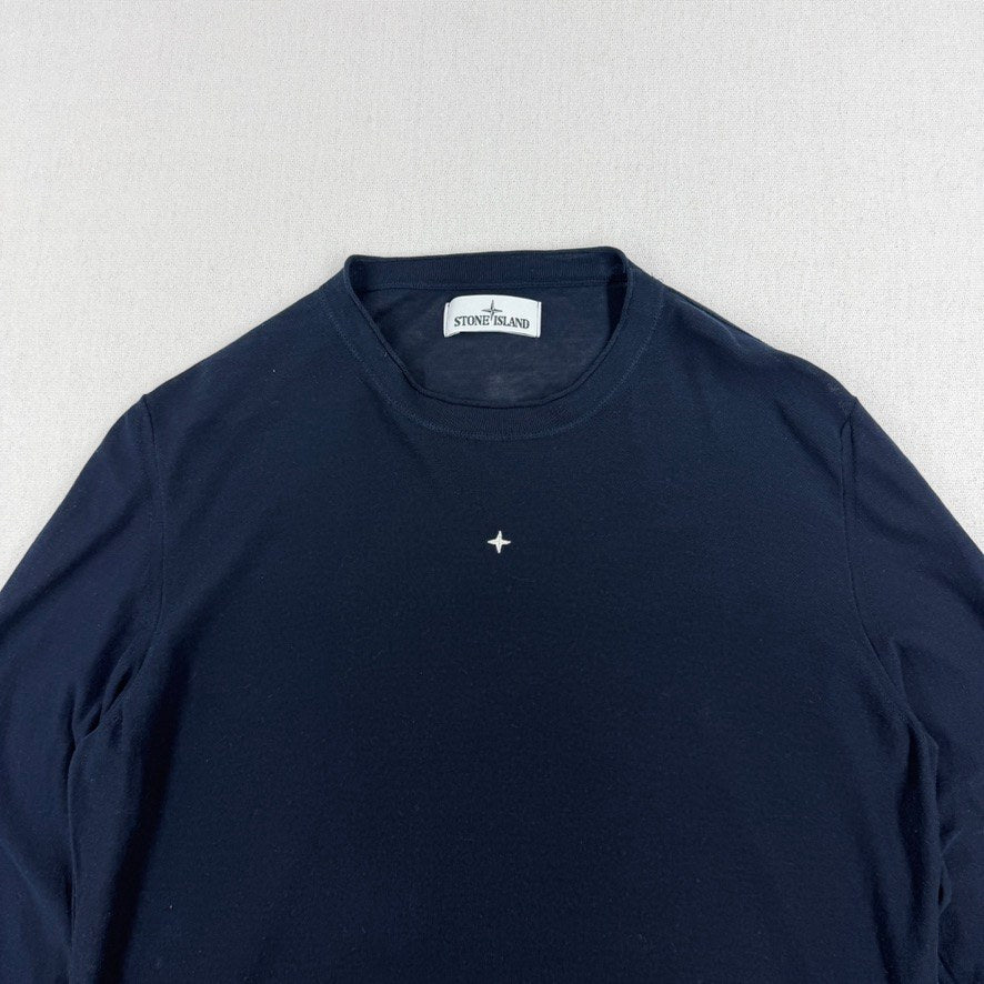 Stone Island SS20 Stellina Cotton Knit Longsleeve — detail