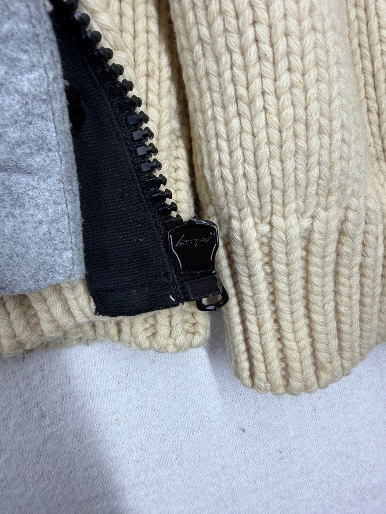 Stone Island AW04 President Hooded Full Zip Knit — detail