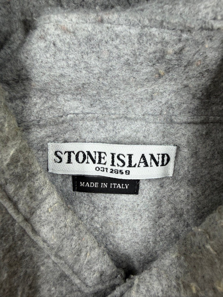 Stone Island AW04 President Hooded Full Zip Knit — detail