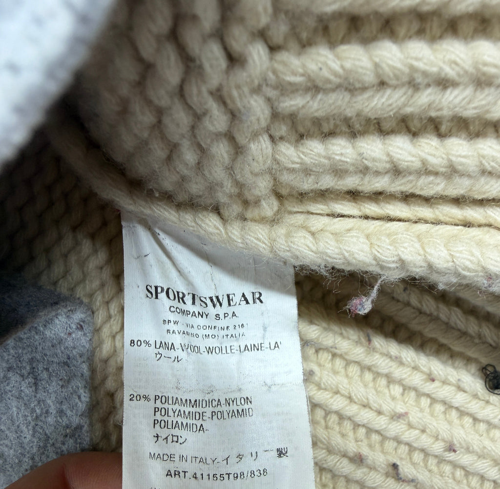 Stone Island AW04 President Hooded Full Zip Knit — front