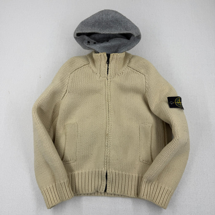 Stone Island AW04 President Hooded Full Zip Knit