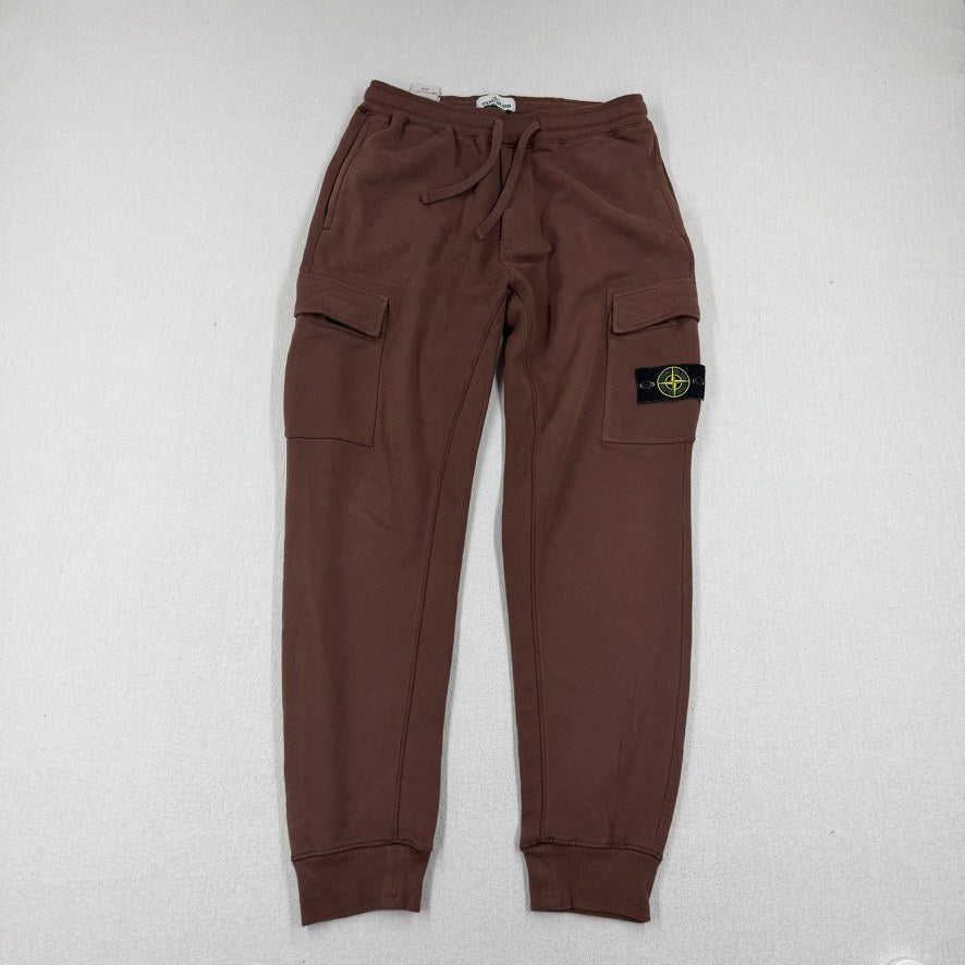 Stone Island AW21 Cotton Fleece Cargo Sweatpants — detail