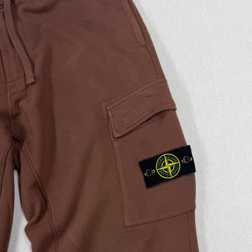 Stone Island AW21 Cotton Fleece Cargo Sweatpants — detail