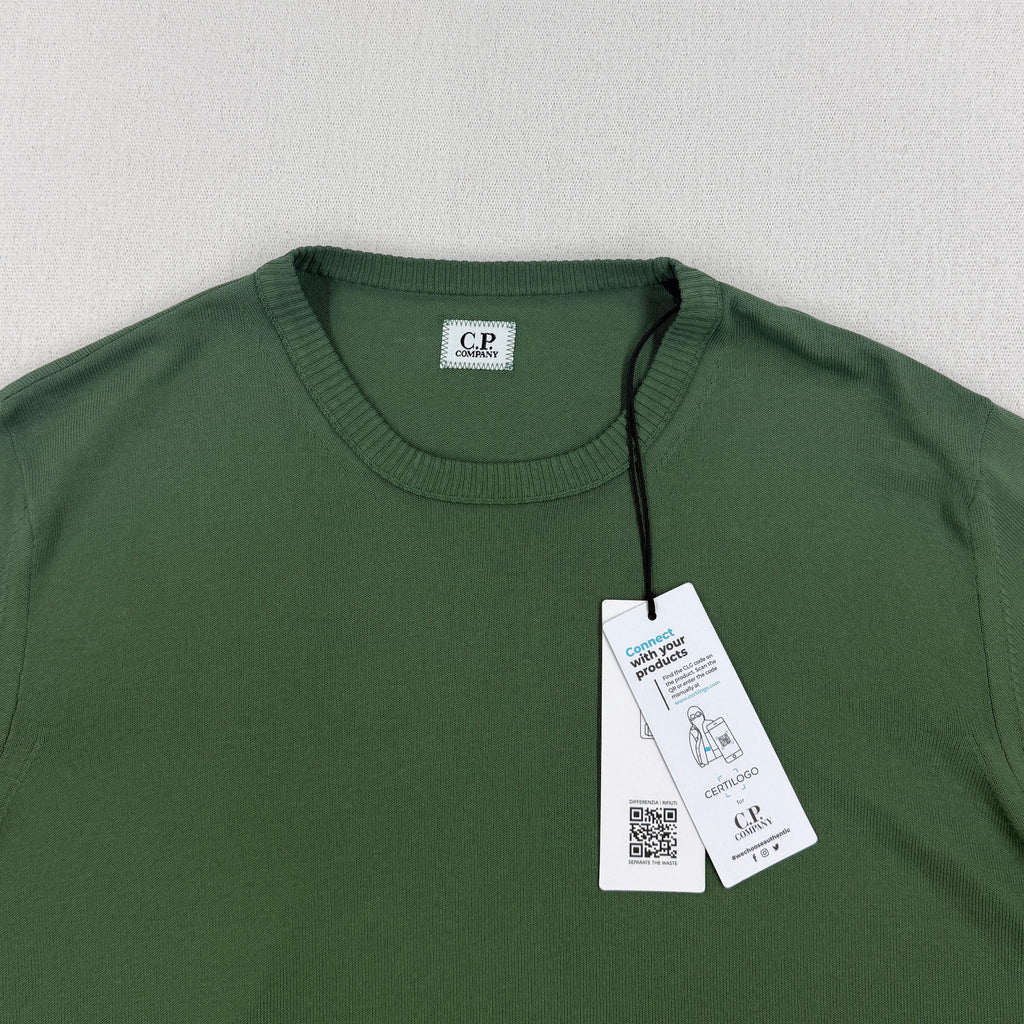 C.P. Company Cotton Crepe Crewneck Knit — detail