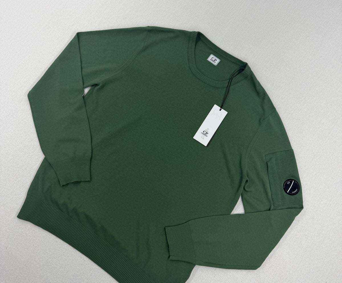 C.P. Company Cotton Crepe Crewneck Knit — detail