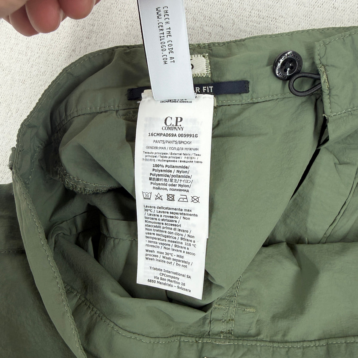 C.P. Company Cargo Pants Flatt Nylon — detail