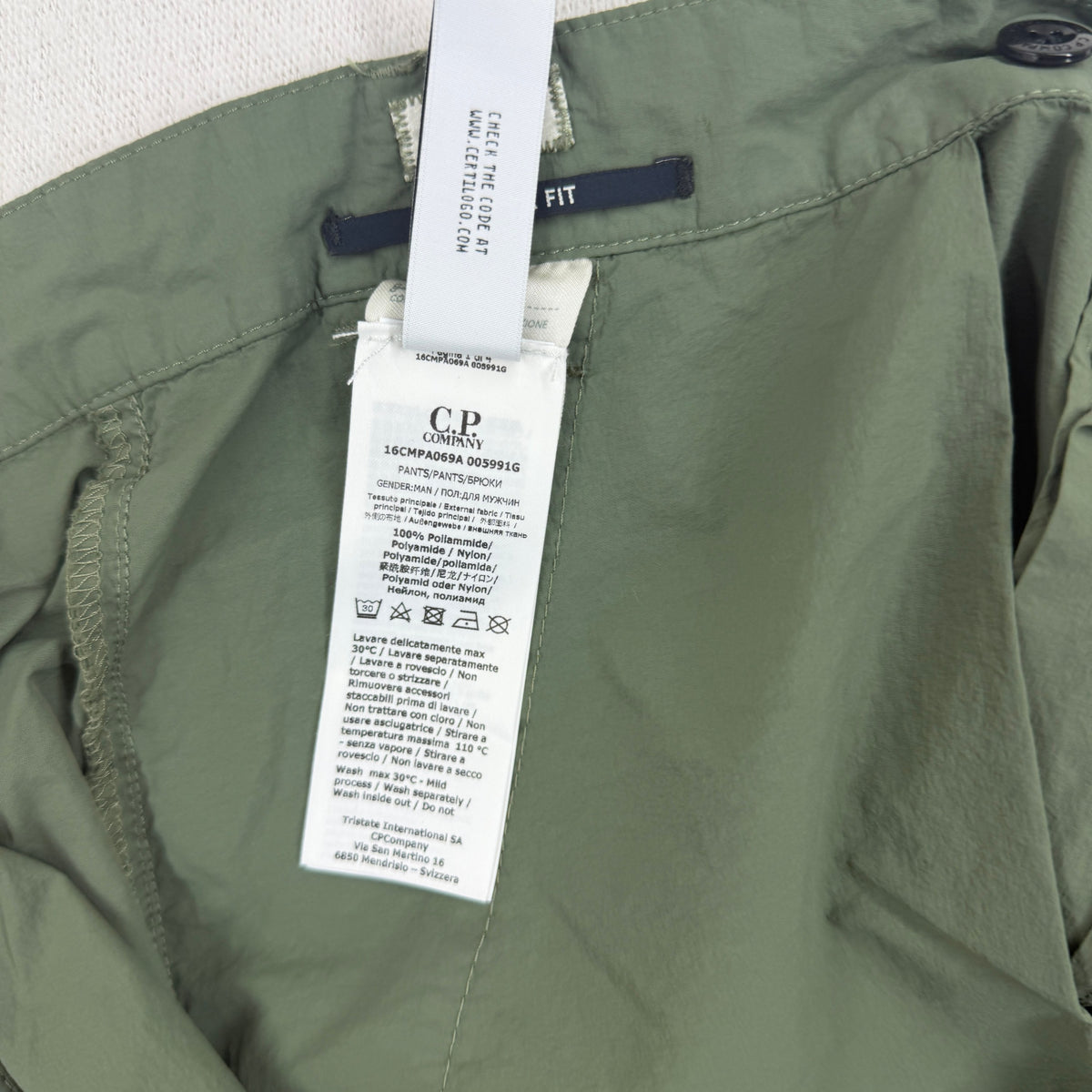 C.P. Company Cargo Pants Flatt Nylon — detail