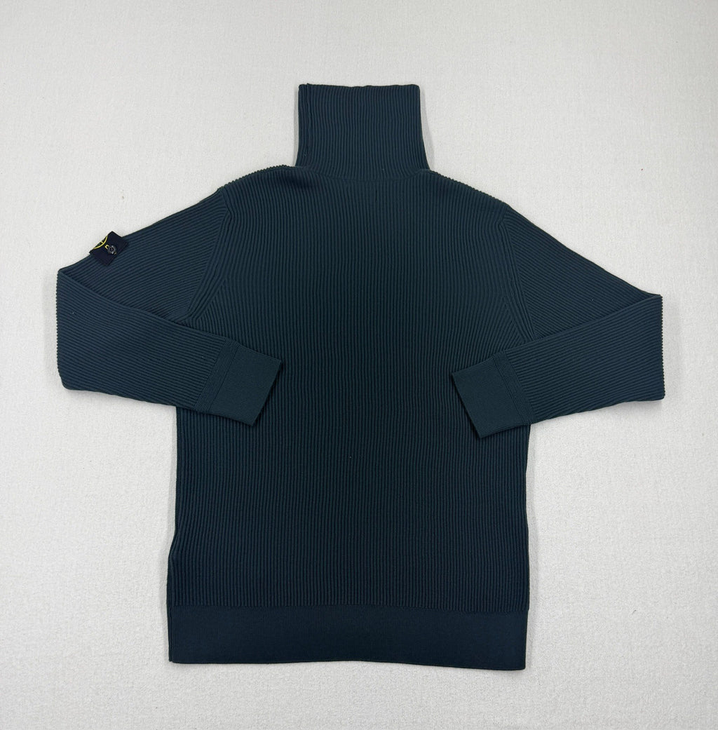 Stone Island AW22 Full Rib Wool Turtleneck Knit — detail
