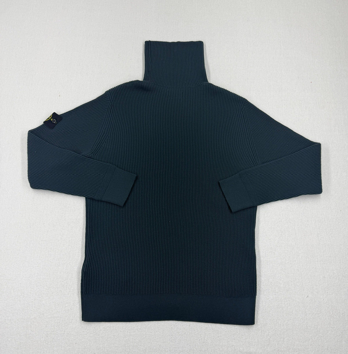 Stone Island AW22 Full Rib Wool Turtleneck Knit — detail