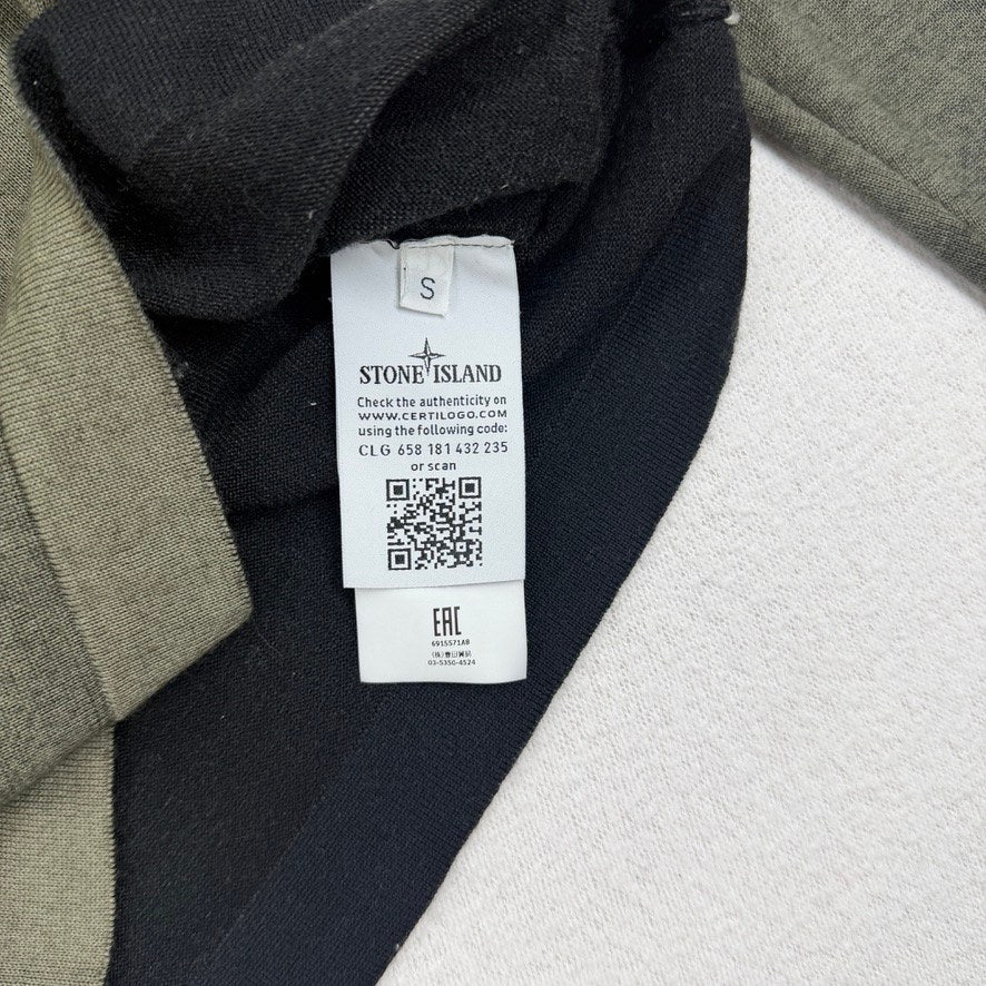 Stone Island AW18 Garment Dyed Wool Crewneck Knit — detail