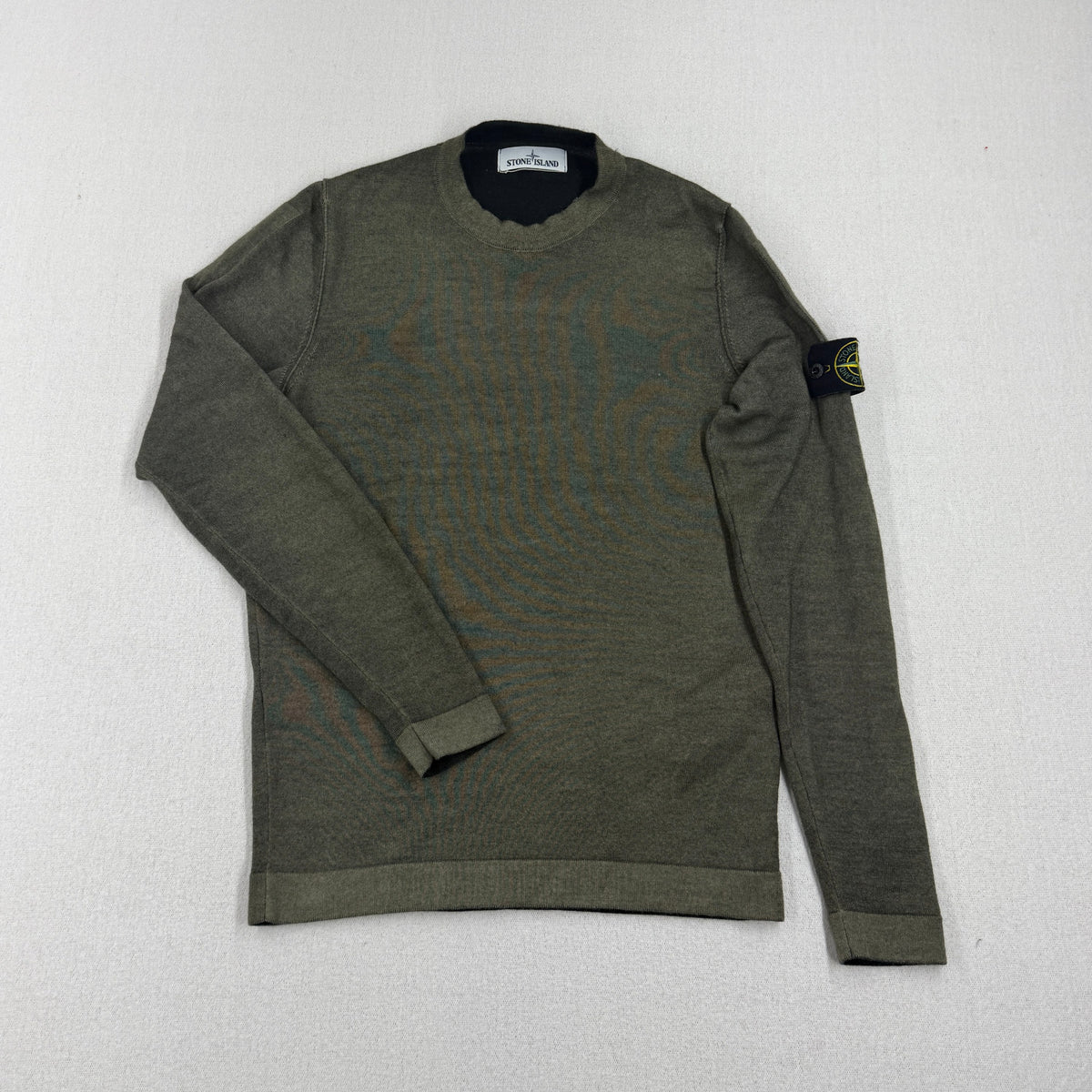 Stone Island AW18 Garment Dyed Wool Crewneck Knit — front