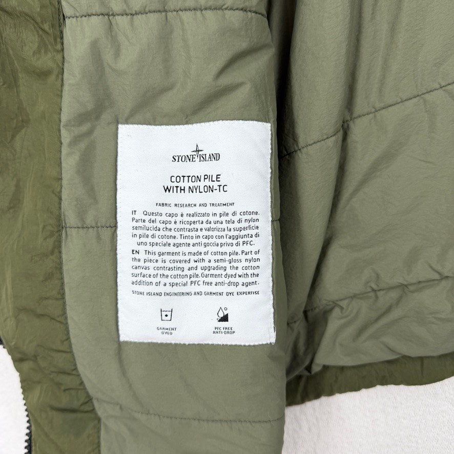 Stone Island AW24 Cotton Pile with Nylon-TC Track Top — detail