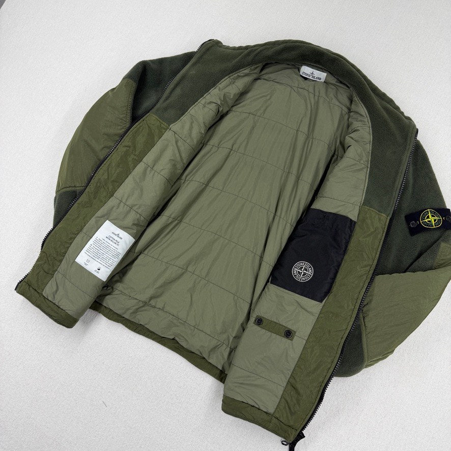 Stone Island AW24 Cotton Pile with Nylon-TC Track Top — detail