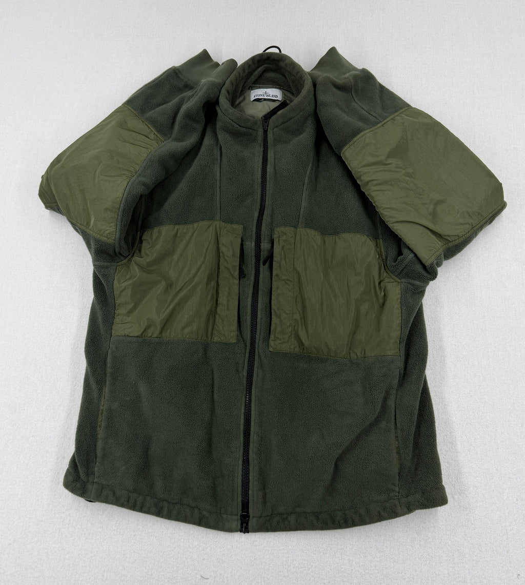 Stone Island AW24 Cotton Pile with Nylon-TC Track Top — detail