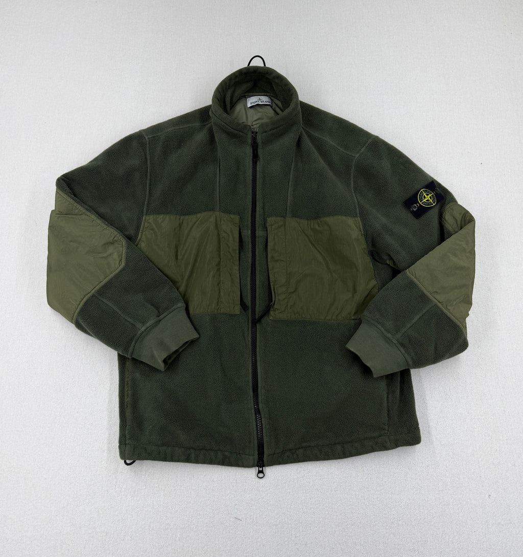 Stone Island AW24 Cotton Pile with Nylon-TC Track Top — front