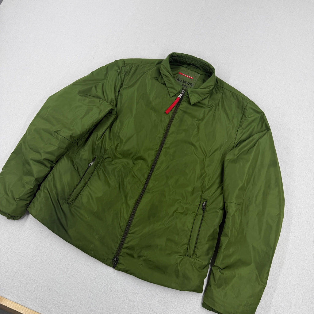 Prada Vintage Linea Rossa Padded Nylon Jacket — detail