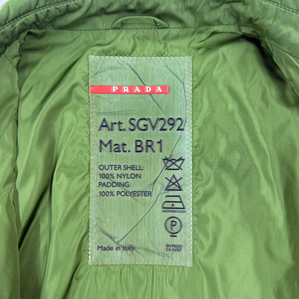 Prada Vintage Linea Rossa Padded Nylon Jacket — detail