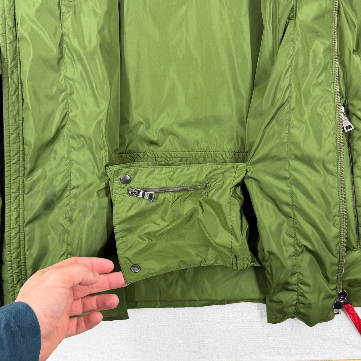 Prada Vintage Linea Rossa Padded Nylon Jacket — detail