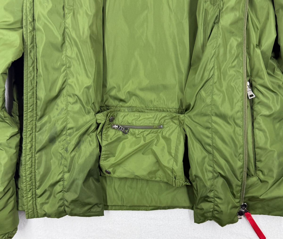 Prada Vintage Linea Rossa Padded Nylon Jacket — detail