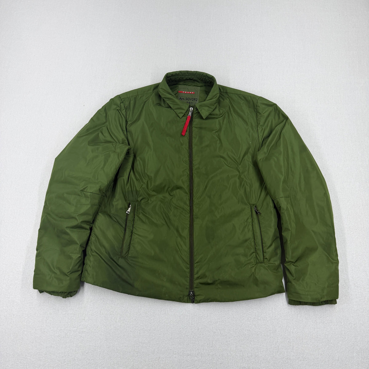 Prada Vintage Linea Rossa Padded Nylon Jacket — front