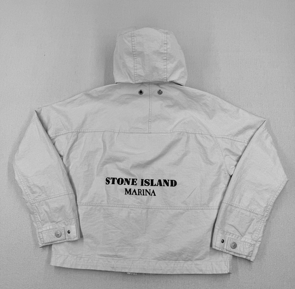 Stone Island SS24 Marina Raw Plated Linen Jacket — front