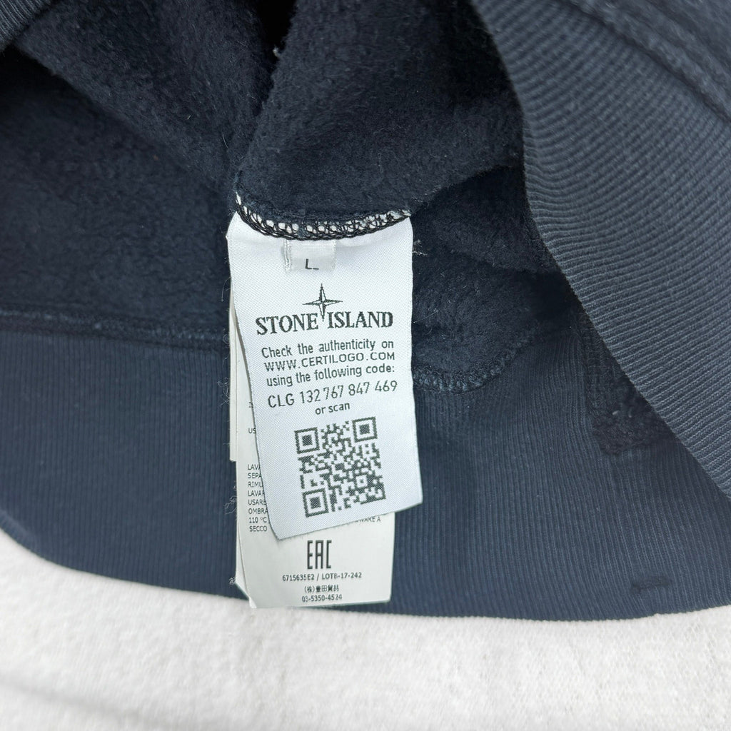 Stone Island AW17 Check Grid Camo Crewneck Sweatshirt — detail