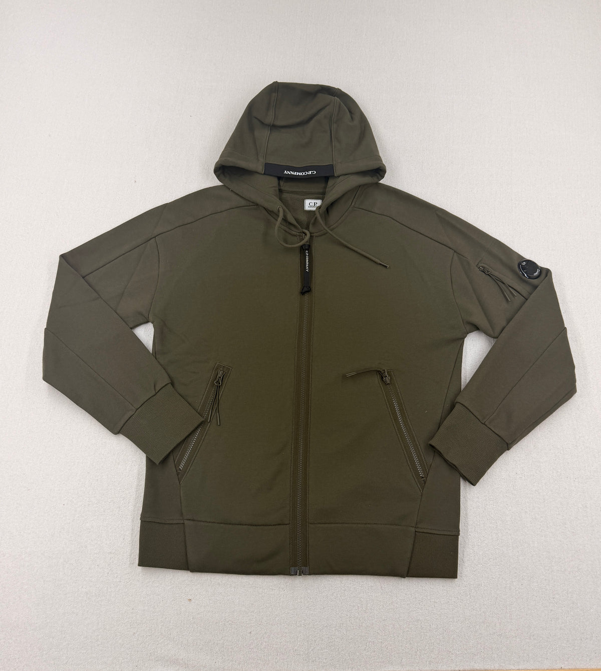 .C.P. Company Diagonal Hooded Zip Lens Sweatshirt - Large