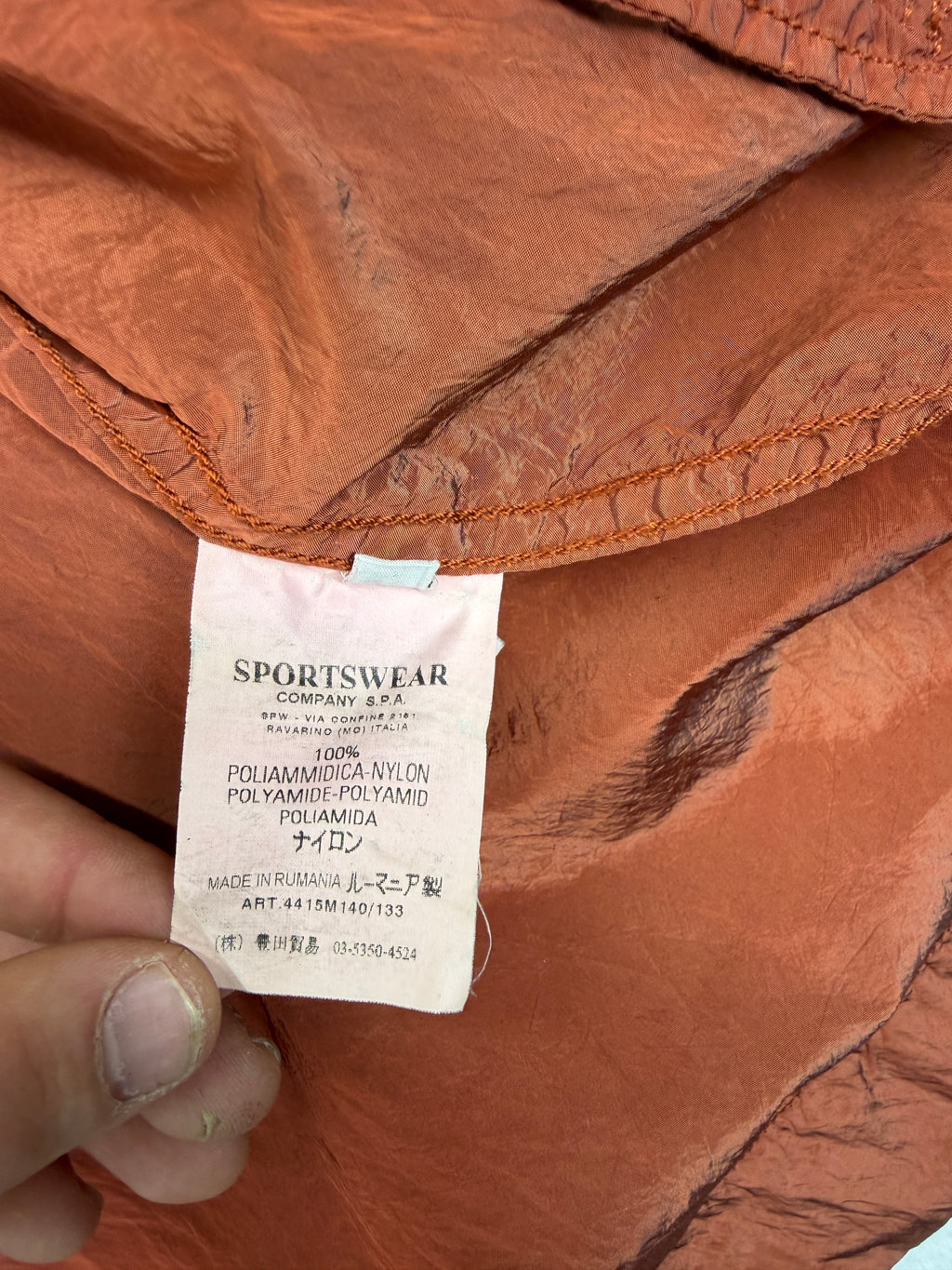 ART 4415M140/133 — Sportswear Company SPA inner label