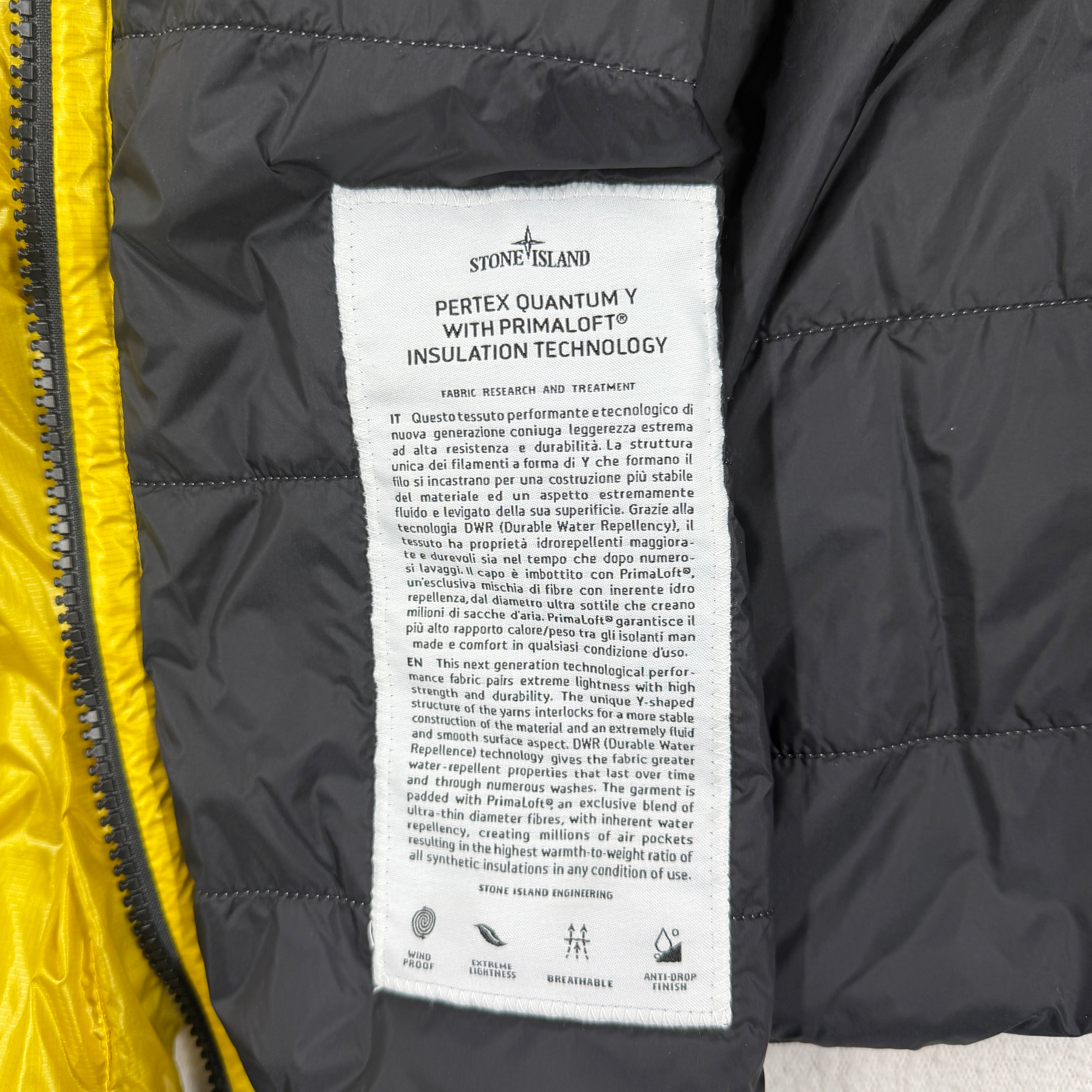 Pertex Quantum Y with Primaloft Insulation Technology — inner panel