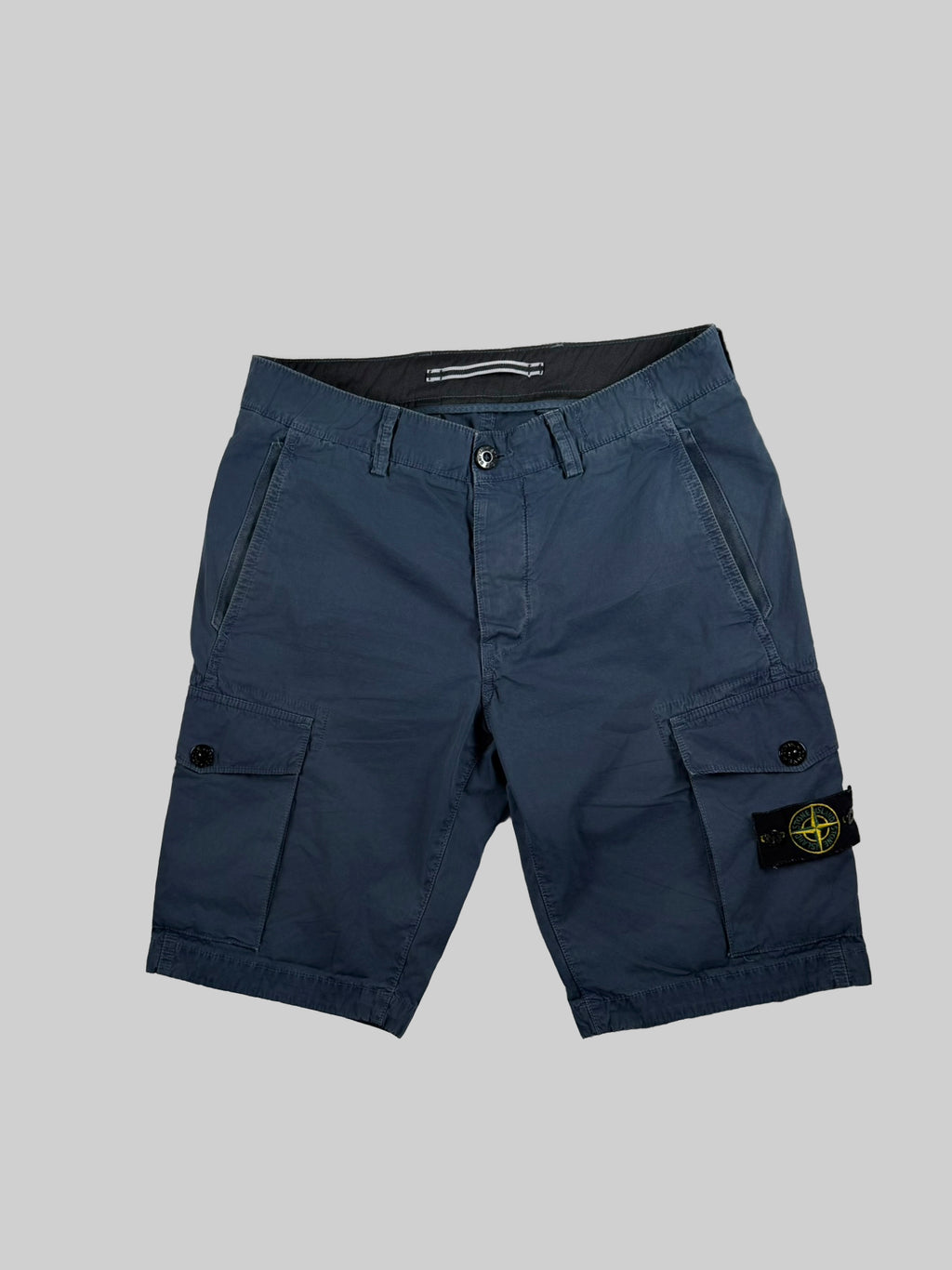 Stone Island Navy Cargo Shorts - Medium