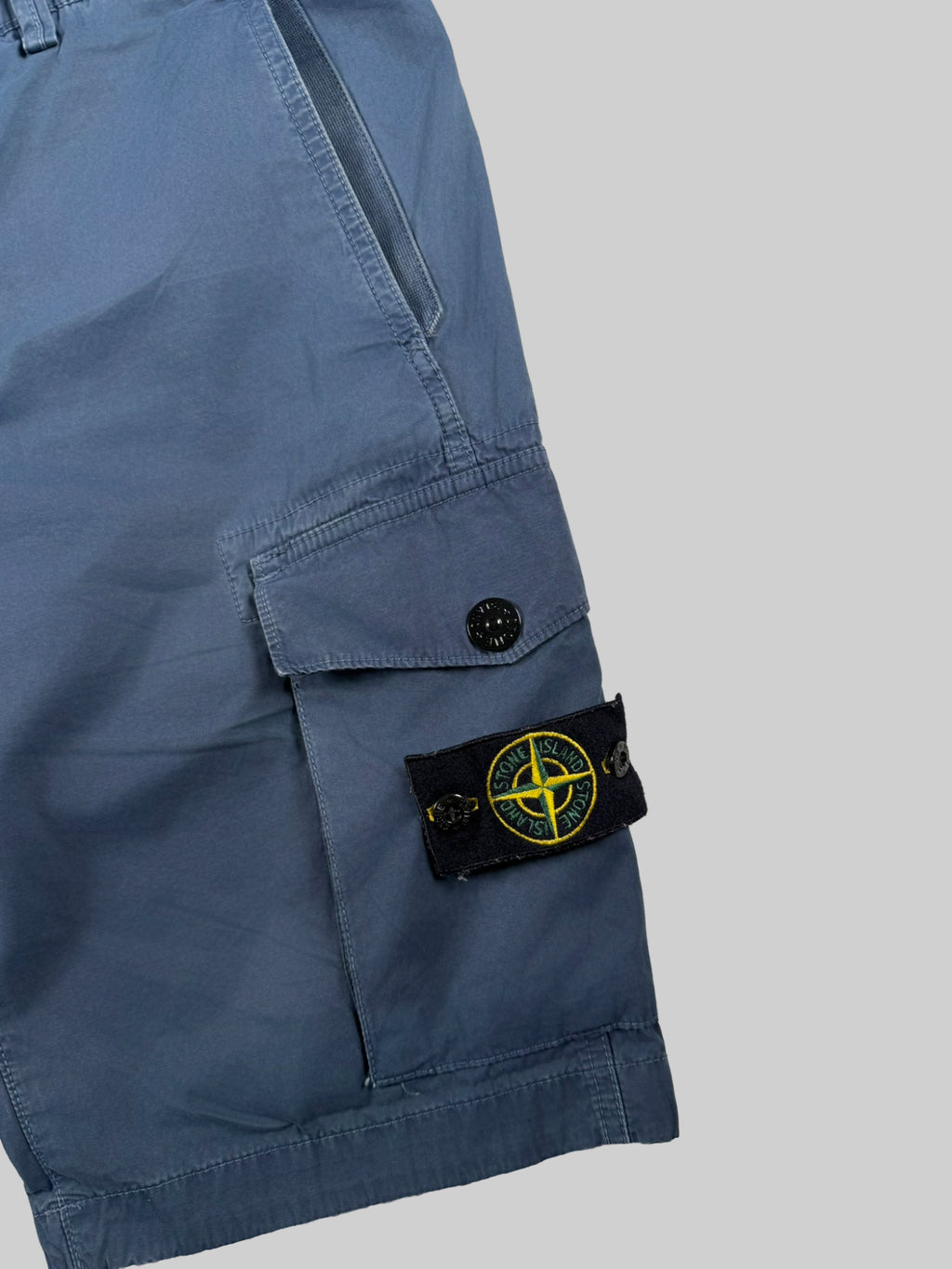 Stone Island Navy Cargo Shorts - Medium
