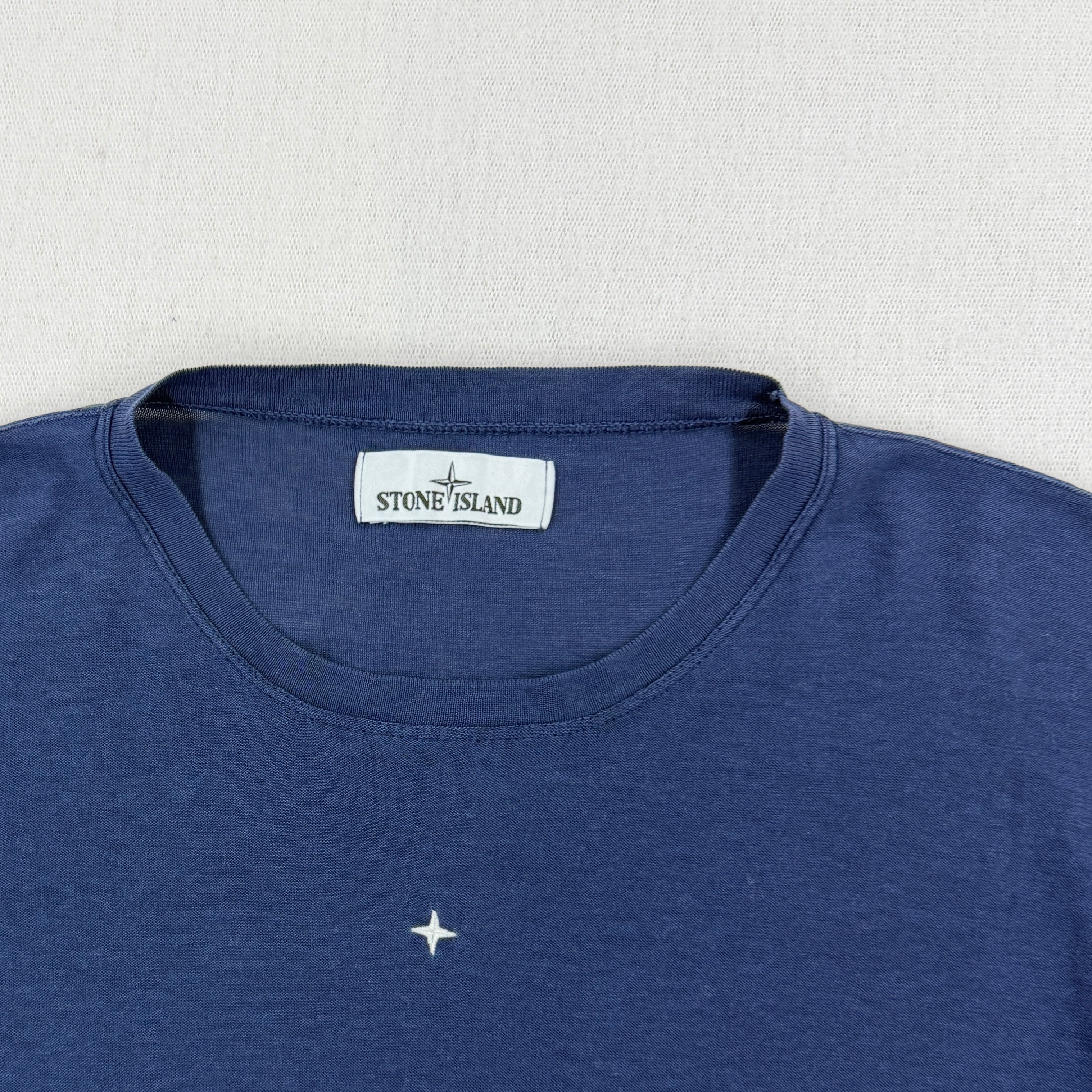 Stone Island Lightweight Cotton Knit Crewneck With Embroidered Star Logo - Medium