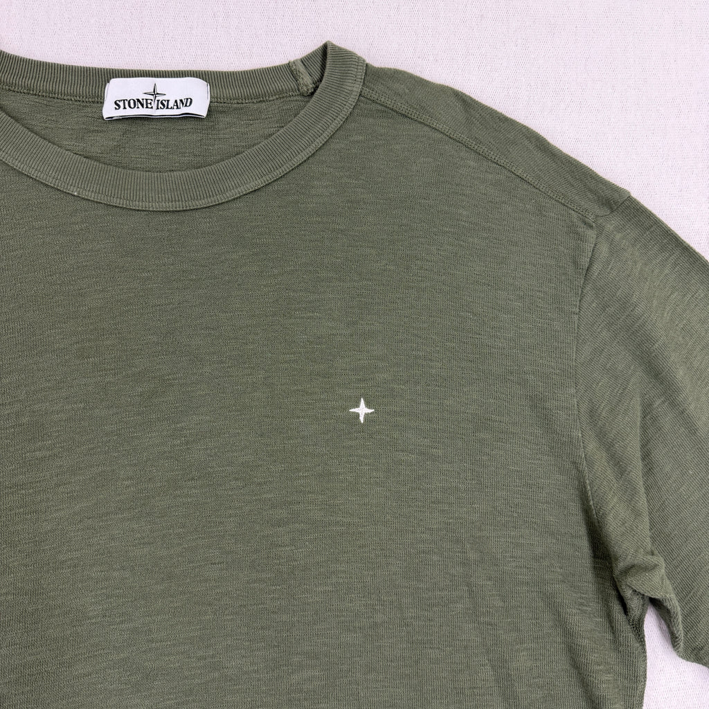 Stone Island T-Shirt With Star-Shaped Embroidery - Large