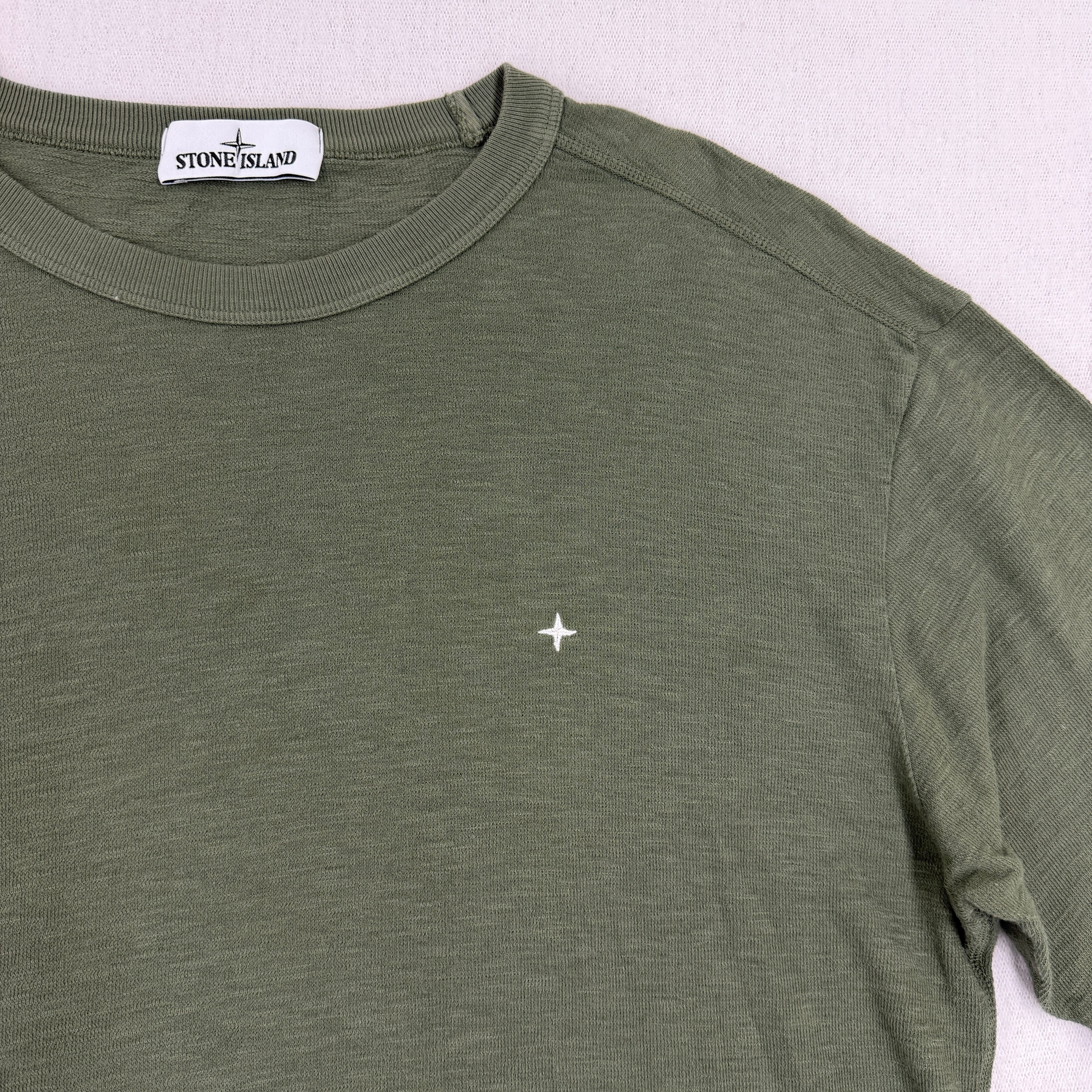 Stone Island T-Shirt With Star-Shaped Embroidery - Large