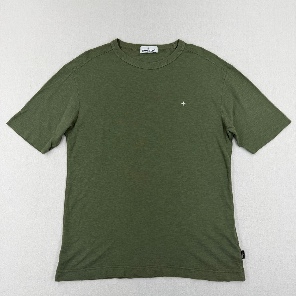 Stone Island T-Shirt With Star-Shaped Embroidery - Large