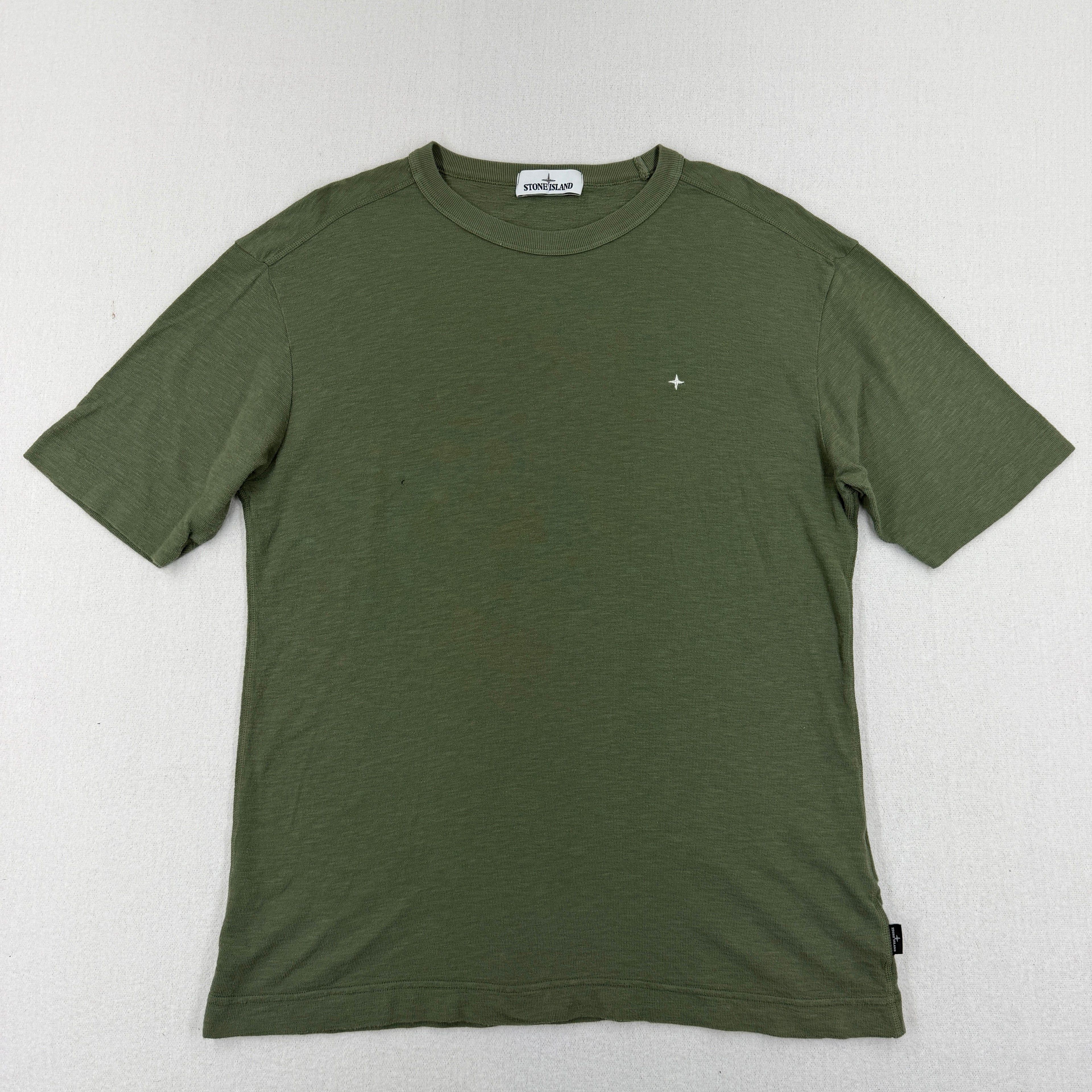 Stone Island T-Shirt With Star-Shaped Embroidery - Large