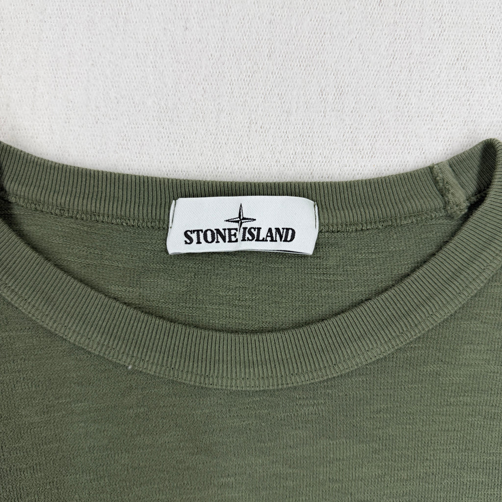 Stone Island T-Shirt With Star-Shaped Embroidery - Large