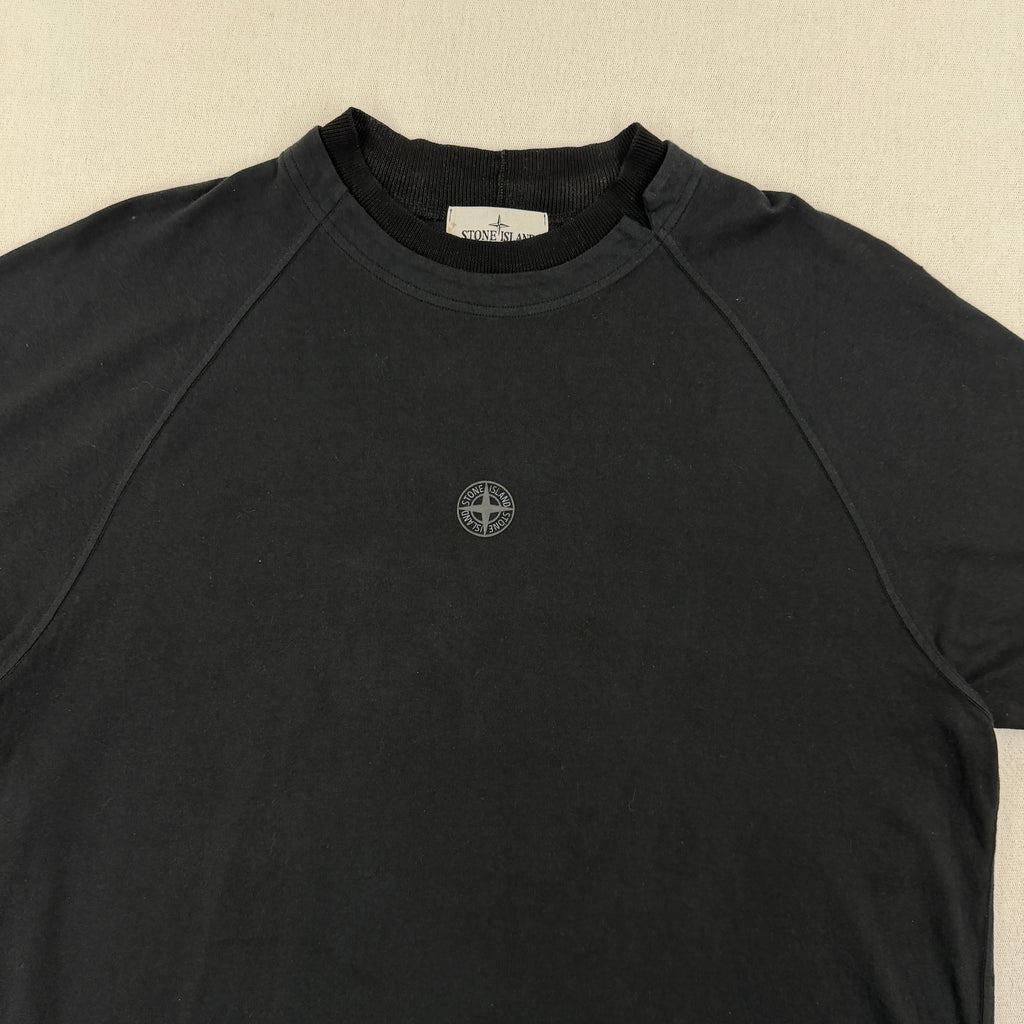Stone Island Black Garment Dyed Short Sleeved T-Shirt - XL