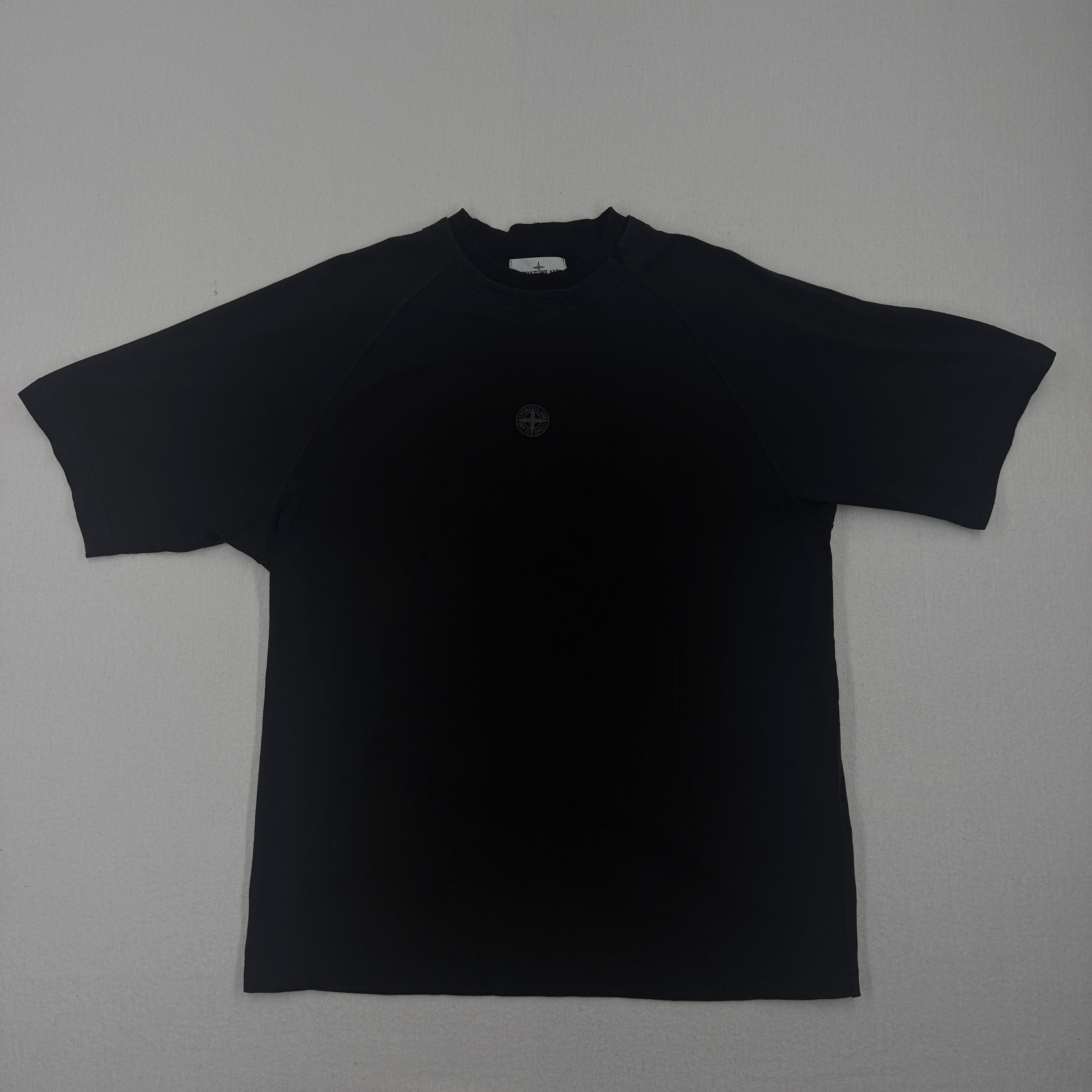 Stone Island Black Garment Dyed Short Sleeved T-Shirt - XL