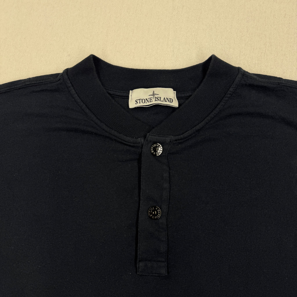 Stone Island Cotton Jersey Henley T-Shirt - XXL